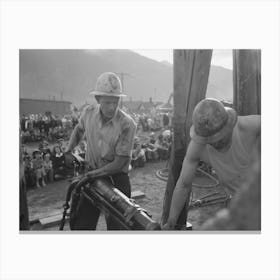 Untitled Photo, Possibly Related To Free Barbecue, Labor Day, Ridgway, Colorado By Russell Lee 3 Canvas Print