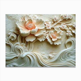 Chinese Flower Wall Art Canvas Print