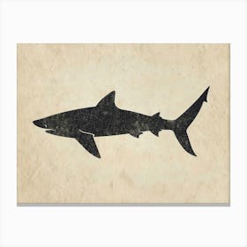 Bamboo Shark Silhouette 1 Canvas Print