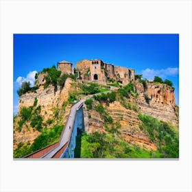 Castle On A Hill (Civita di Bagnoregio, Italy) Canvas Print