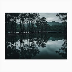 Trees On The Edge Of The Lake Canvas Print