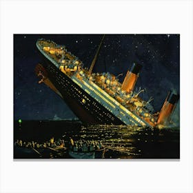 Spectacular Titanic Sinking Canvas Print