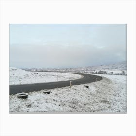 Road In The Snow Canvas Print