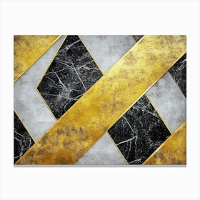 Gold And Black Marble Background 1 Canvas Print