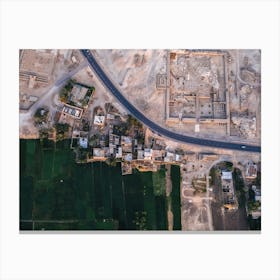 Aerial view of Luxor, Egypt Canvas Print