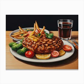 Steak And Fries Canvas Print