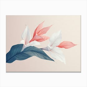 Pink And White Flowers Canvas Print