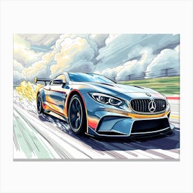 Bmw Gt Racing Car Canvas Print