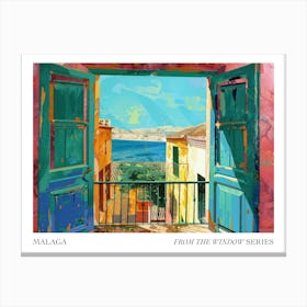 Malaga From The Window Series Poster Painting 3 Canvas Print