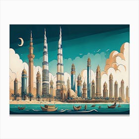 Dubai Skyline Canvas Print