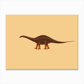 Rebbachisaurus Reba The Cowgirl Dinosaur Canvas Print
