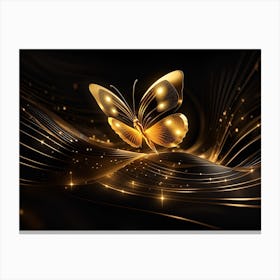 Golden Butterfly 85 Canvas Print