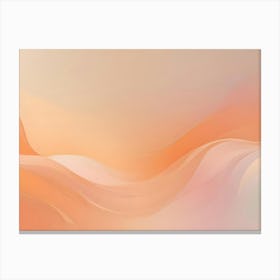 Abstract Background With Soft, Flowing Curves In Shades Of Peach And Pink, Creating A Gentle And Delicate Effect Canvas Print