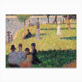 Study For Un Dimanche Ã La Grande Jatte, Georges Seurat Canvas Print