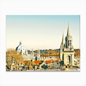 Oxford Skyline, England Canvas Print