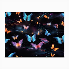 Butterflies In The Sky 5 Canvas Print