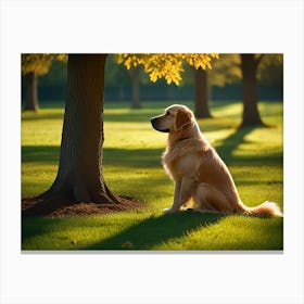 Golden Retriever Dog Canvas Print