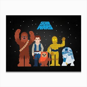 Star Wars Characters 3 Canvas Print