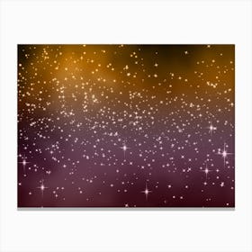 Orange Pink Tones Shining Star Background Canvas Print