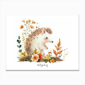Little Floral Hedgehog 6 Poster Canvas Print