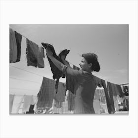Untitled Photo, Possibly Related To Wife Of Migratory Worker Hanging Up Laundry At The Agua Fria Migratory Labor Camp Canvas Print