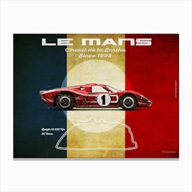 Le Mans GT40 MK1 Landscape Canvas Print