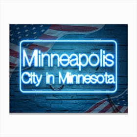 Minneapolis City In Minnesota Canvas Print