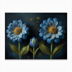 Blue Flowers 2 Canvas Print