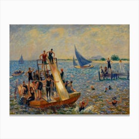 The Raft, William Glackens Canvas Print