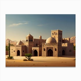 Sand Castle In The Desert Canvas Print