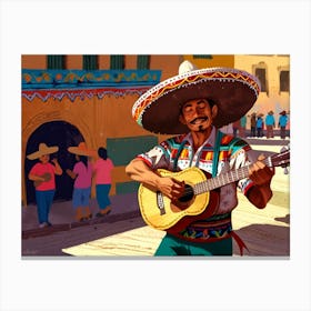 Mexican Musician Canvas Print