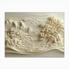 3D Chinese Landscape 1 Canvas Print