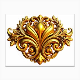 Golden Ornamental Design Canvas Print