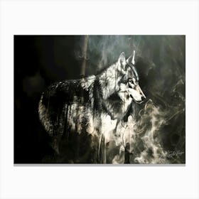 Wolf Moon - Wolf Ethereal Canvas Print