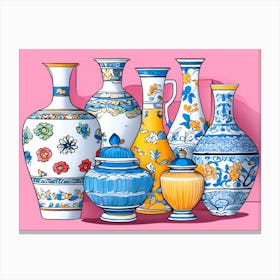 Chinese Vases 1 Canvas Print