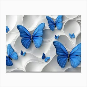 Blue Butterflies Canvas Print