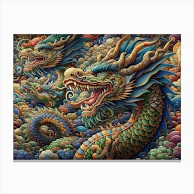 Dragons In The Clouds Canvas Print