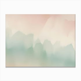 Abstract Background With Soft, Blended Colors Reminiscent Of Mountains And Fog Canvas Print