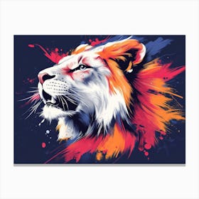 Lion Painting.Generated AI. Wall Art Print Canvas Print