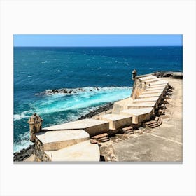 San Juan Fort Meets Water, Puerto Rico Canvas Print