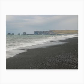 Black Sand Beach Iceland Canvas Print