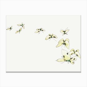 Hokusai Butterflies In Flight Canvas Print