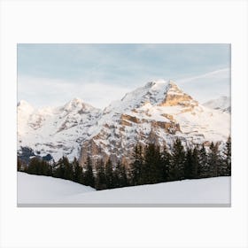 Swiss Alps At Dusk Canvas Print