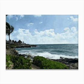 The way is the Beach Nature art Canvas Print