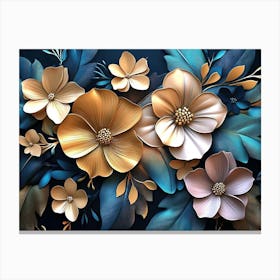 3d Flower Wallpaper 2 Canvas Print