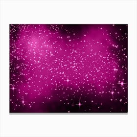 Rose Pink Shining Star Background Canvas Print