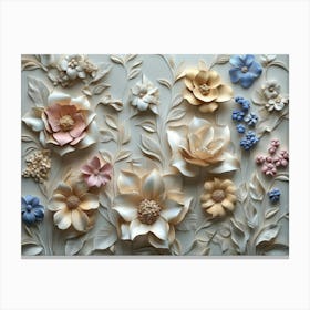 Beautiful Flowers 3d Canvas Print