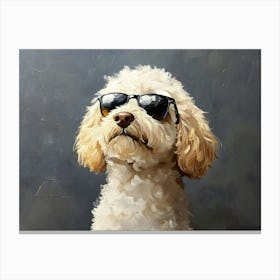 Doodle Wearing Sunglasses 2 Canvas Print