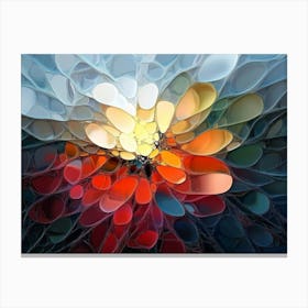 3D Abstract Flower Canvas Print