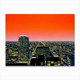 City Pop At Night - Hiroshi Nagai Canvas Print